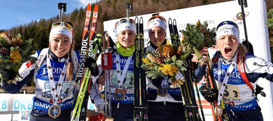 Federica Sanfilippo oro con la staffetta di biathlon