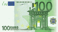 Fronte di una banconota da 100 euro