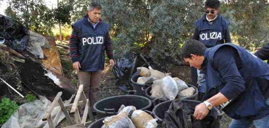 Il sequestro di 70 chili di marjuana a Ragusa 