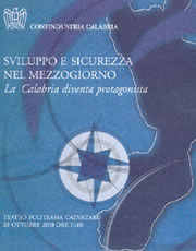 Locandina del convegno ''Sviluppo e sicurezza nel mezzogiorno''