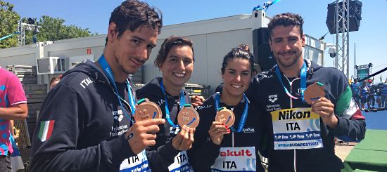 Mondiali di nuoto stafetta di bronzo