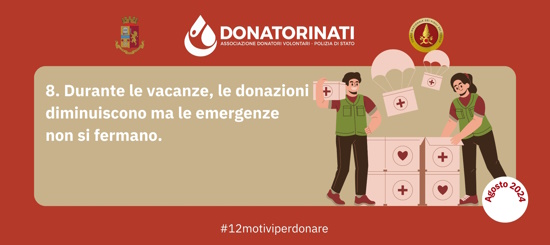 donazione sangue agosto