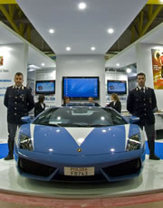 La Lamborghini allo stand della Polizia di Stato al Motorshow 2008