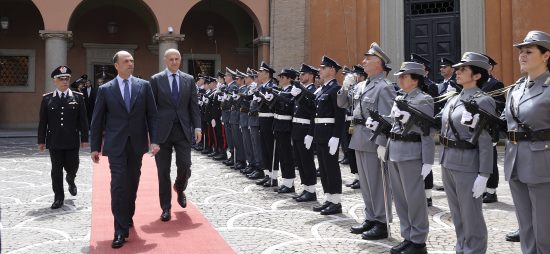 Il ministro Alfano e il capo della Polizia Pansa alla scuola di perfezionamento delle forze di polizia