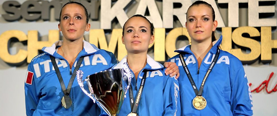 Sara Battaglia sul podio dei campionati europei