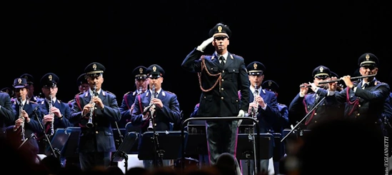 La Fanfara durante il concerto al Castello di Santa Severa