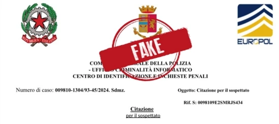 false convocazioni giudiziarie fake